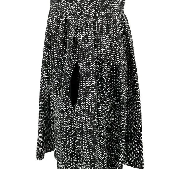 Cinq a Sept Pandora Cocktail Dress Size 6 Sleeveless Black Cutouts Pockets - Picture 5 of 15